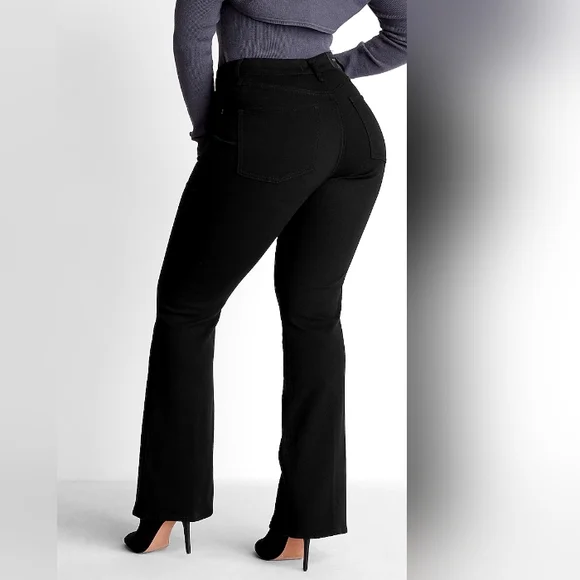Express Curvy Mid Rise Black Jeans - Picture 4 of 6